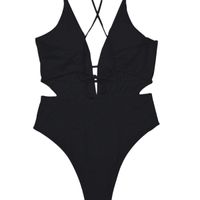 Women's Basic Classic Style Solid Color 1 Piece One Piece Swimwear main image 2
