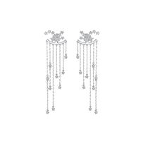 1 Pair Elegant Sweet Star Tassel Plating Sterling Silver Drop Earrings sku image 1