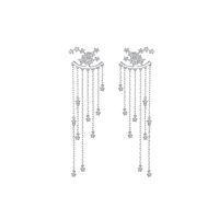 1 Pair Elegant Sweet Star Tassel Plating Sterling Silver Drop Earrings main image 5