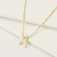 Sterling Silver Simple Style Letter Pendant Necklace main image 4