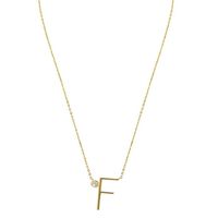 Sterling Silver Simple Style Letter Pendant Necklace sku image 6