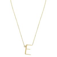 Sterling Silver Simple Style Letter Pendant Necklace sku image 5