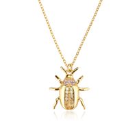 Sterling Silver Hip-Hop Simple Style Insect Pendant Necklace sku image 4