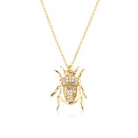 Sterling Silver Hip-Hop Simple Style Insect Pendant Necklace sku image 8