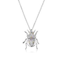 Sterling Silver Hip-Hop Simple Style Insect Pendant Necklace sku image 7