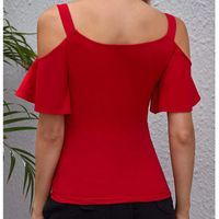 Women's T-shirt Short Sleeve T-shirts Elegant Classic Style Solid Color main image 5