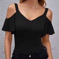 Women's T-shirt Short Sleeve T-shirts Elegant Classic Style Solid Color main image 4