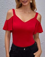 Women's T-shirt Short Sleeve T-shirts Elegant Classic Style Solid Color sku image 7