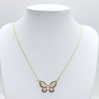 Copper Sweet Butterfly Plating Pendant Necklace main image 2