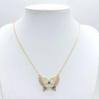 Copper Sweet Butterfly Plating Pendant Necklace sku image 7