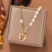 Titanium Steel Simple Style Heart Shape Plating Pendant Necklace sku image 3