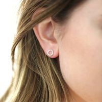 1 Pair Simple Style Circle Plating Inlay Copper Zircon Ear Studs main image 5