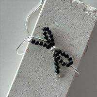 Sterling Silber Einfacher Stil Bogenknoten Halskette Mit Anhänger sku image 2