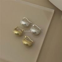 1 Pair Simple Style Geometric Plating Sterling Silver Hoop Earrings main image 4