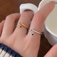 Sterling Silver Simple Style Geometric Open Rings main image 1