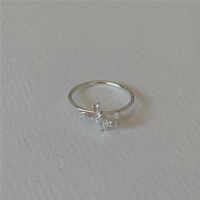Sterling Silver Simple Style Bow Knot Plating Rings main image 1
