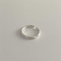 Sterling Silver Simple Style Geometric Open Rings main image 3