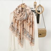 Women's IG Style Retro Printing Cotton And Linen Printing Scarf main image 1