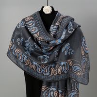 Women's IG Style Retro Printing Cotton And Linen Printing Scarf main image 5