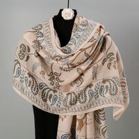 Women's IG Style Retro Printing Cotton And Linen Printing Scarf sku image 2