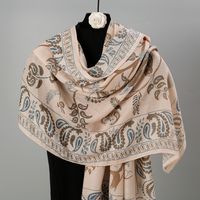 Women's IG Style Retro Printing Cotton And Linen Printing Scarf main image 4