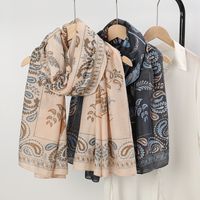 Women's IG Style Retro Printing Cotton And Linen Printing Scarf main image 2