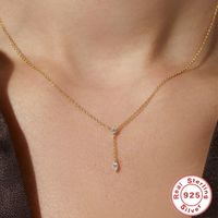 Einfacher Stil Geometrisch Sterling Silber Überzug Halskette Mit Anhänger main image 5