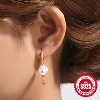 1 Pair Elegant Snowflake Plating Sterling Silver Drop Earrings main image 10