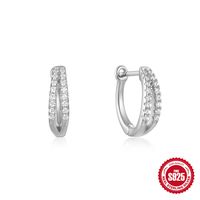 1 Pair Simple Style Geometric Plating Sterling Silver Hoop Earrings sku image 4