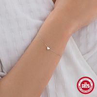 Simple Style Heart Shape Sterling Silver Plating Bracelets main image 4