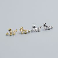 1 Pair Ig Style Wings Plating Sterling Silver Ear Studs main image 1