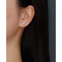 1 Pair Ig Style Wings Plating Sterling Silver Ear Studs main image 3