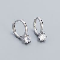 1 Pair Simple Style Geometric Plating Sterling Silver Drop Earrings sku image 1