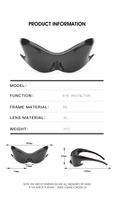 Streetwear Cool Style Geometric Pc Special-shaped Mirror Frameless Women's Sunglasses main image 2