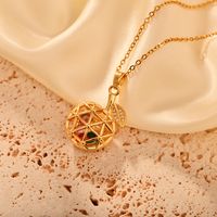 Copper Simple Style Apple Plating Inlay Zircon Pendant Necklace main image 8
