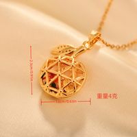 Copper Simple Style Apple Plating Inlay Zircon Pendant Necklace main image 2