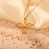Stainless Steel Sweet Swan Pendant Necklace main image 3