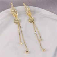 1 Pair Vacation Shiny Round Plating Inlay Copper Pearl Zircon Drop Earrings main image 3