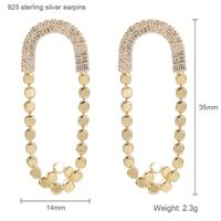 1 Pair Vacation Shiny Round Plating Inlay Copper Pearl Zircon Drop Earrings sku image 1