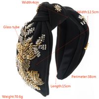 Women's Elegant Luxurious Knot Flower Cloth Beaded Inlay Artificial Crystal Hair Band main image 2