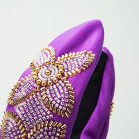 Women's Elegant Luxurious Knot Flower Cloth Beaded Inlay Rhinestones Hair Band main image 4