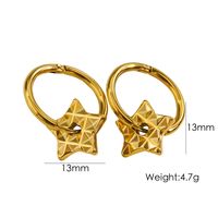 1 Pair IG Style Y2K Simple Style Star Heart Shape Flower Plating 304 Stainless Steel 14K Gold Plated Earrings sku image 3