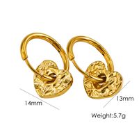 1 Pair IG Style Y2K Simple Style Star Heart Shape Flower Plating 304 Stainless Steel 14K Gold Plated Earrings sku image 6