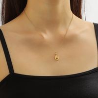 Copper Simple Style Solid Color Pendant Necklace main image 5