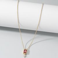 Le Cuivre Style Simple Couleur Unie Incruster Zircon Pendentif main image 6