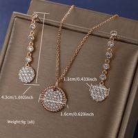 Retro XUPING Simple Style Round Tassel Alloy Copper Alloy Plating Inlay Artificial Gemstones Women's Earrings Necklace sku image 3