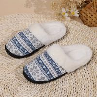 Unisex Casual Cartoon Round Toe Cotton Slippers sku image 4