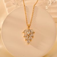 Cobre Elegante Estilo Simple Geométrico Embutido Diamantes De Imitación Collar Colgante main image 10