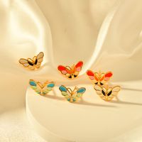 1 Pair Elegant Butterfly Copper Ear Studs main image 1