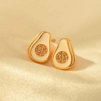 1 Pair Vacation Fruit Copper Ear Studs main image 8